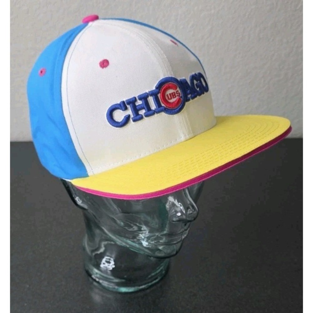 New Chicago Cubs Budweiser Multi-Color SnapBack Hat Melon Wear Neon 90s Cap